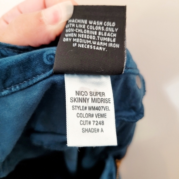 Hudson Jeans Nico Super Skinny Midrise in Teal Color Size 29 - Picture 9 of 9